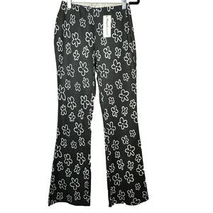 2/$30 Pretty Garbage Pull On Flare Pants Size M 70s Retro Hippie Boho Flowers